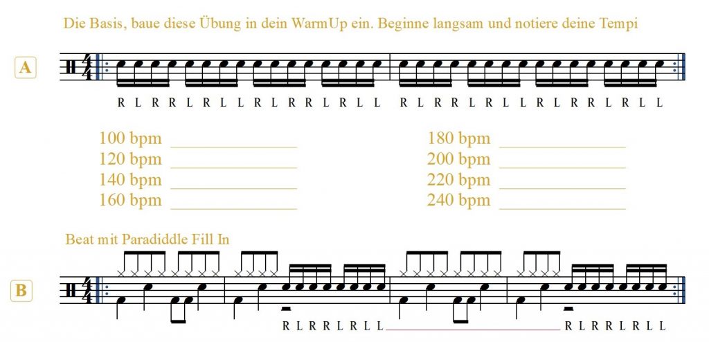 Paradiddle Basics und Fill Ins