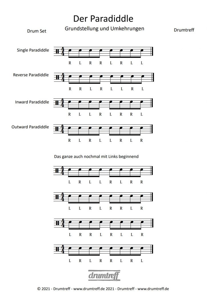 Paradiddle Übungen - Basics