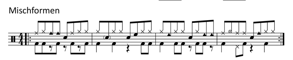 Paradiddle Mischformen